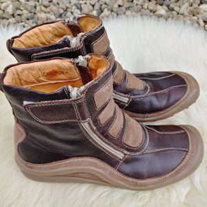 Patrol Dark Brown Leather Flat Boots (39 European)